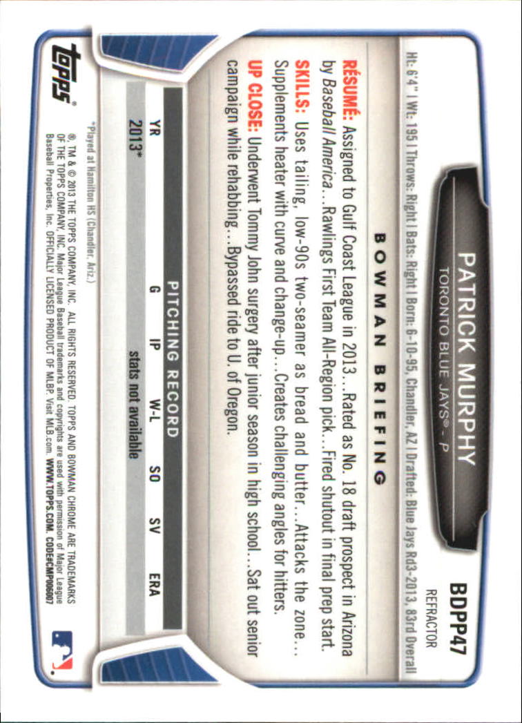 B2108- 2013 Bowman Chrome Draft Refractors BB Cards -You Pick- 15+ FREE US SHIP - Picture 64 of 347