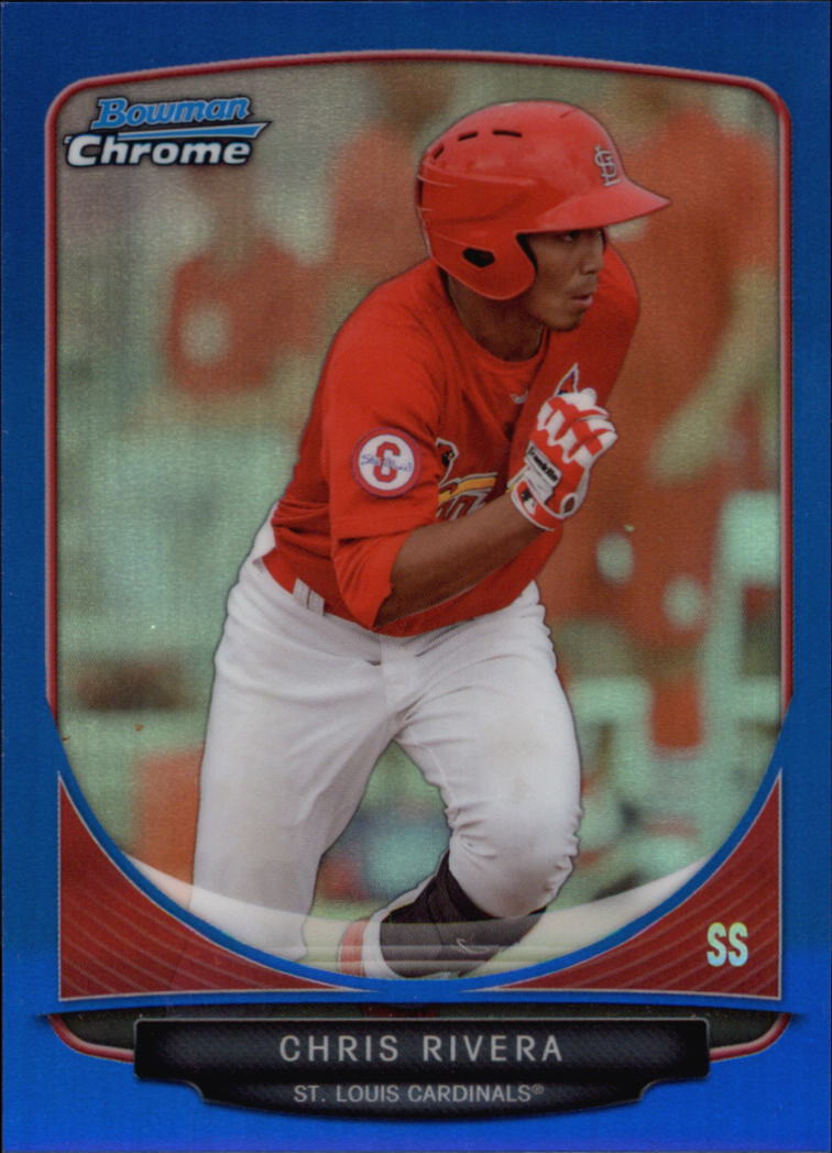 2013 Bowman Chrome Draft Draft Picks Blue Refractors #BDPP62 Chris Rivera