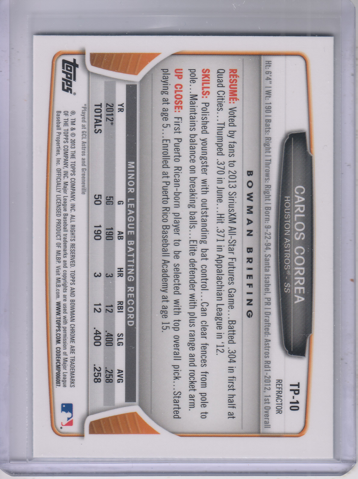 B2108- 2013 Bowman Chrome Draft Refractors BB Cards -You Pick- 15+ FREE US SHIP - Picture 301 of 347