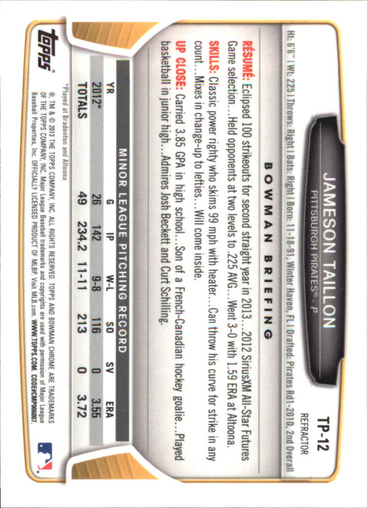 B2108- 2013 Bowman Chrome Draft Refractors BB Cards -You Pick- 15+ FREE US SHIP - Picture 305 of 347