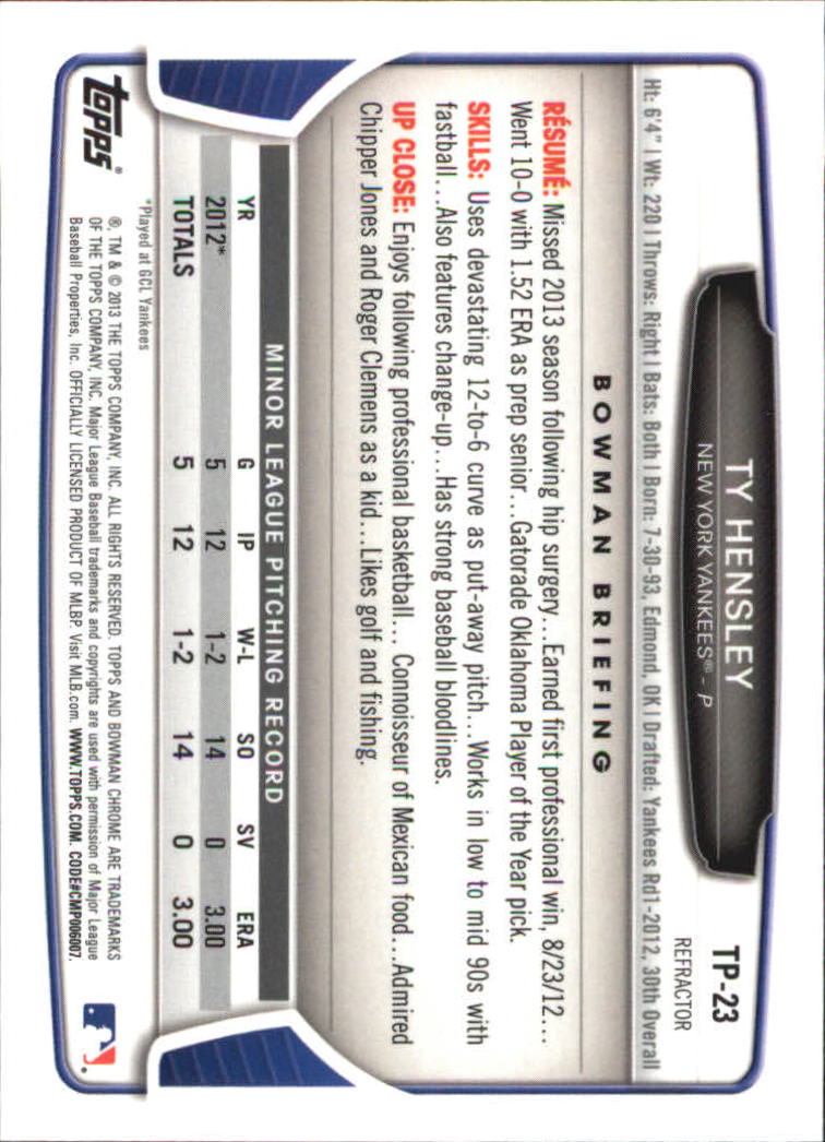 B2108- 2013 Bowman Chrome Draft Refractors BB Cards -You Pick- 15+ FREE US SHIP - Picture 316 of 347