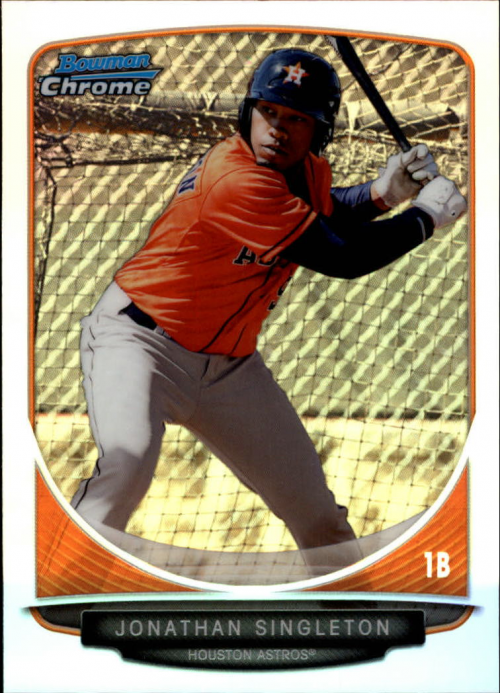 2013 Bowman Chrome Draft Top Prospects Refractors #TP34 Jonathan Singleton