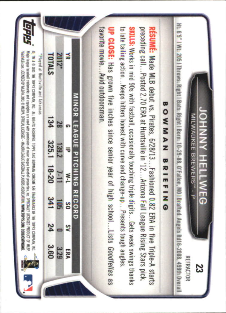 B2108- 2013 Bowman Chrome Draft Refractors BB Cards -You Pick- 15+ FREE US SHIP - Picture 250 of 347