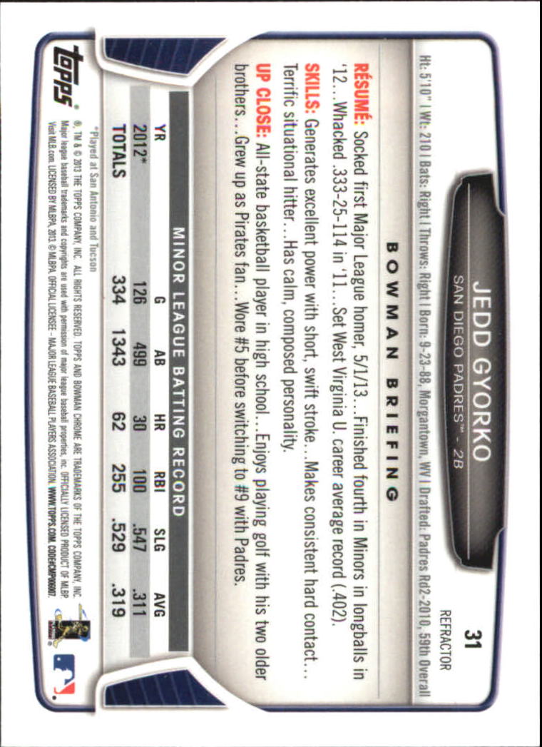 B2108- 2013 Bowman Chrome Draft Refractors BB Cards -You Pick- 15+ FREE US SHIP - Picture 264 of 347