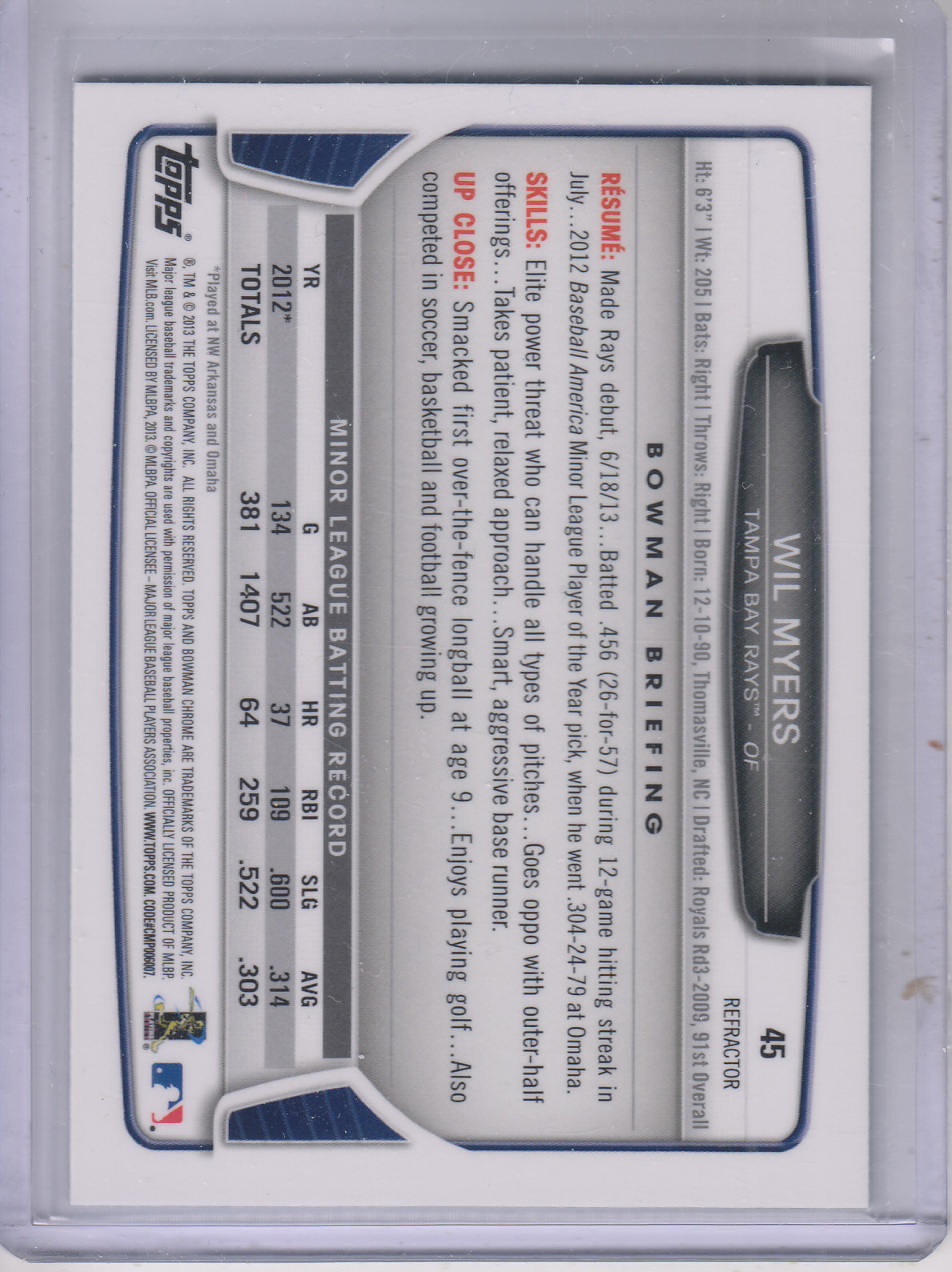 B2108- 2013 Bowman Chrome Draft Refractors BB Cards -You Pick- 15+ FREE US SHIP - Picture 284 of 347