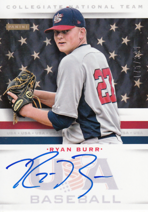 2013 USA Baseball Collegiate National Team Signatures #5 Ryan Burr