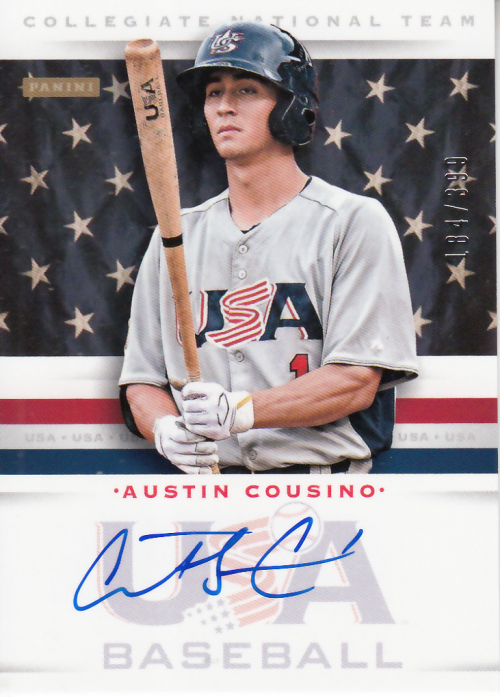 2013 USA Baseball Collegiate National Team Signatures #8 Austin Cousino