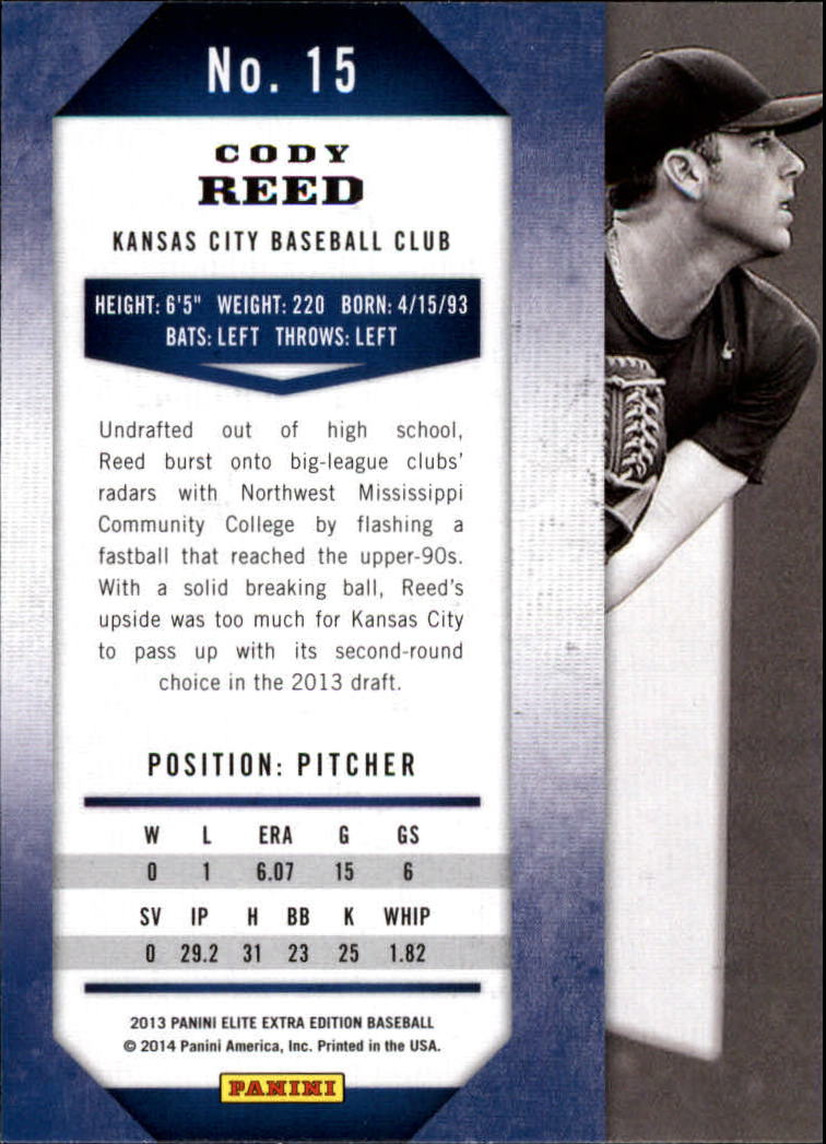 2013 Elite Extra Edition #15 Cody Reed back image
