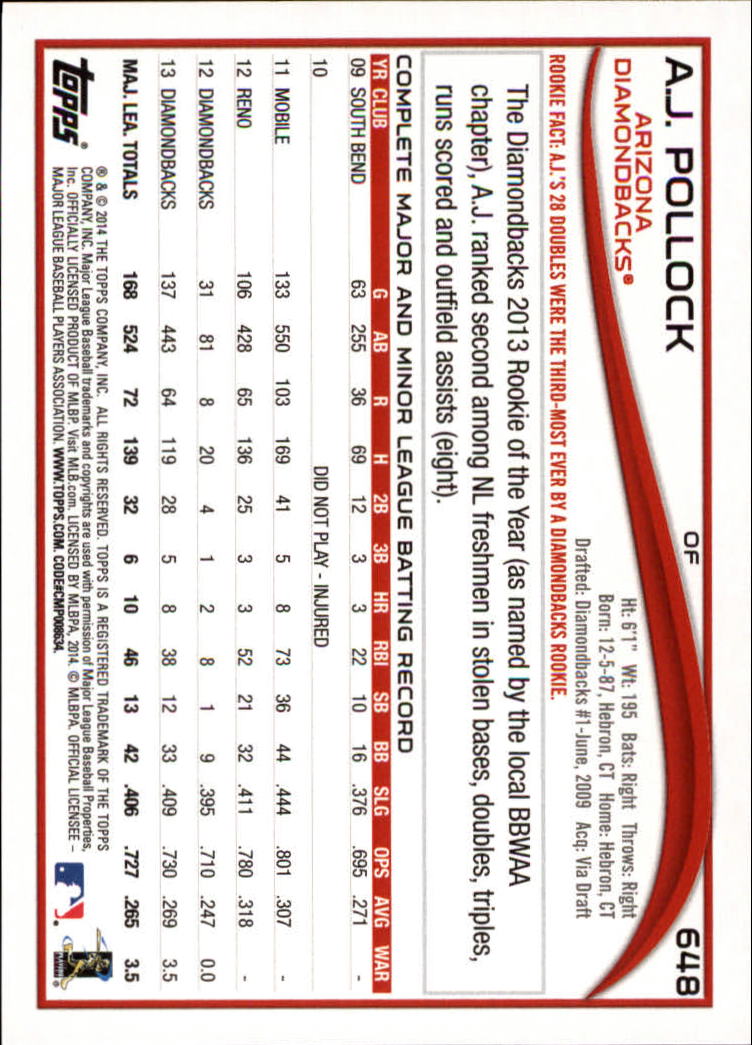 B5365- 2014 Topps Baseball Cards 434-661 +Rookies -You Pick- 15+ FREE US SHIP - Picture 403 of 425