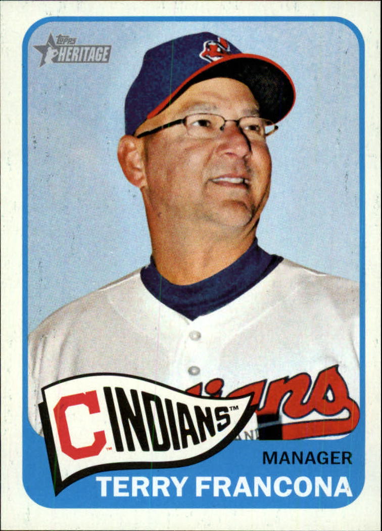 Terry Francona Boston Red Sox Signed 2009 Topps Heritage Card #216