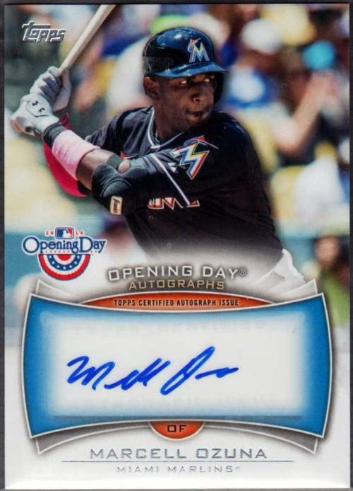 2014 Topps Opening Day Autographs #ODAMO Marcell Ozuna