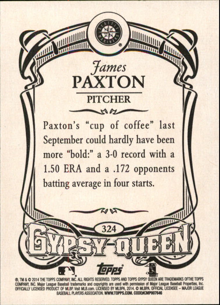 2014 Topps Gypsy Queen #324 James Paxton SP RC back image