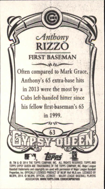 B5098- 2014 Topps Gypsy Queen BB Assorted Inserts -You Pick- 15+ FREE US SHIP - Picture 70 of 316