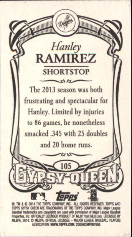 B5098- 2014 Topps Gypsy Queen BB Assorted Inserts -You Pick- 15+ FREE US SHIP - Picture 113 of 316
