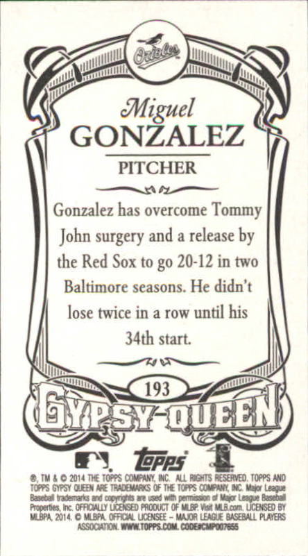 B5098- 2014 Topps Gypsy Queen BB Assorted Inserts -You Pick- 15+ FREE US SHIP - Picture 191 of 316