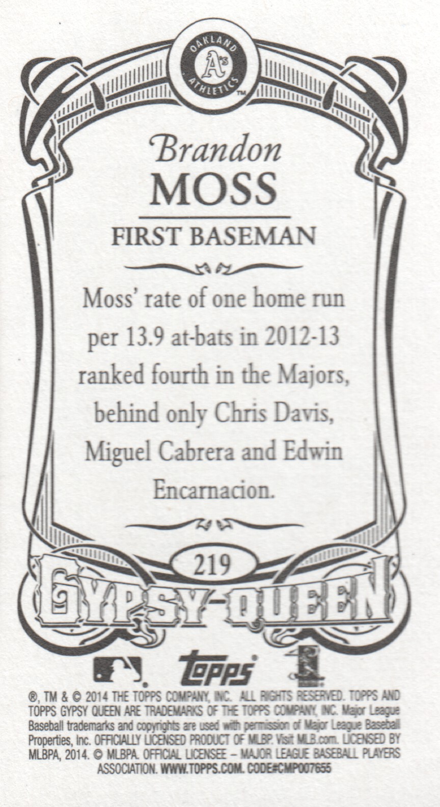 B5098- 2014 Topps Gypsy Queen BB Assorted Inserts -You Pick- 15+ FREE US SHIP - Picture 212 of 316