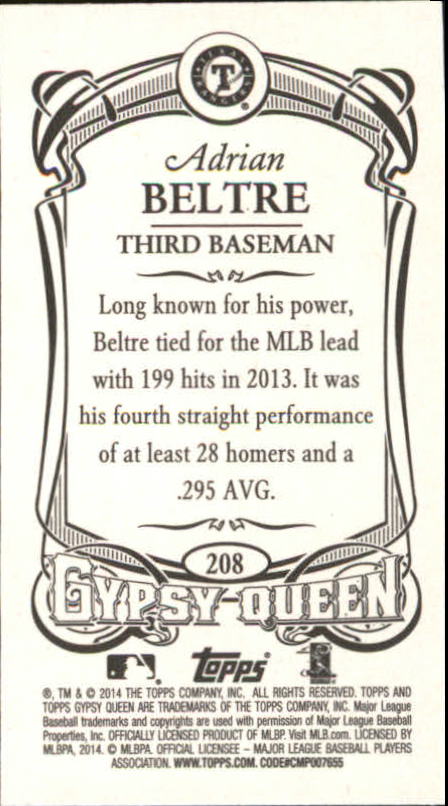 B5098- 2014 Topps Gypsy Queen BB Assorted Inserts -You Pick- 15+ FREE US SHIP - Picture 203 of 316