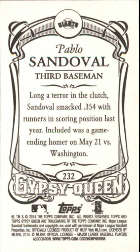 B5098- 2014 Topps Gypsy Queen BB Assorted Inserts -You Pick- 15+ FREE US SHIP - Picture 226 of 316