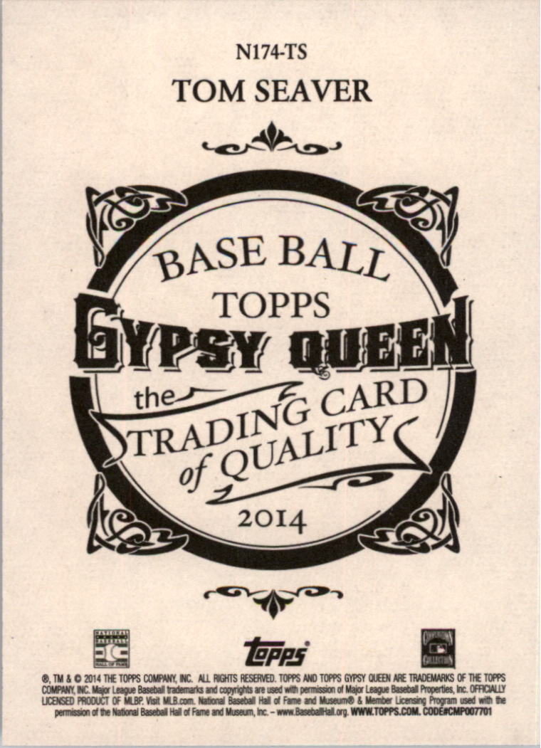 2014 Topps Gypsy Queen N174 Gypsy Queen #N174TS Tom Seaver back image