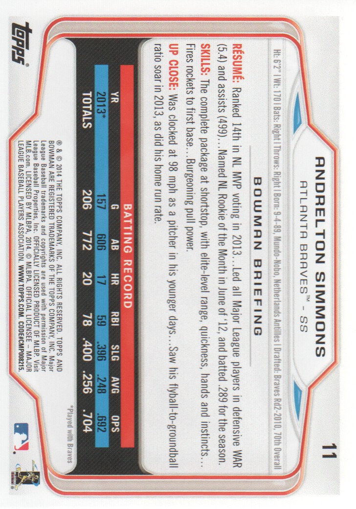 A0983- 2014 Bowman Hometown Baseball Card #s 1-220 -You Pick- 15+ FREE US SHIP - Picture 16 of 359