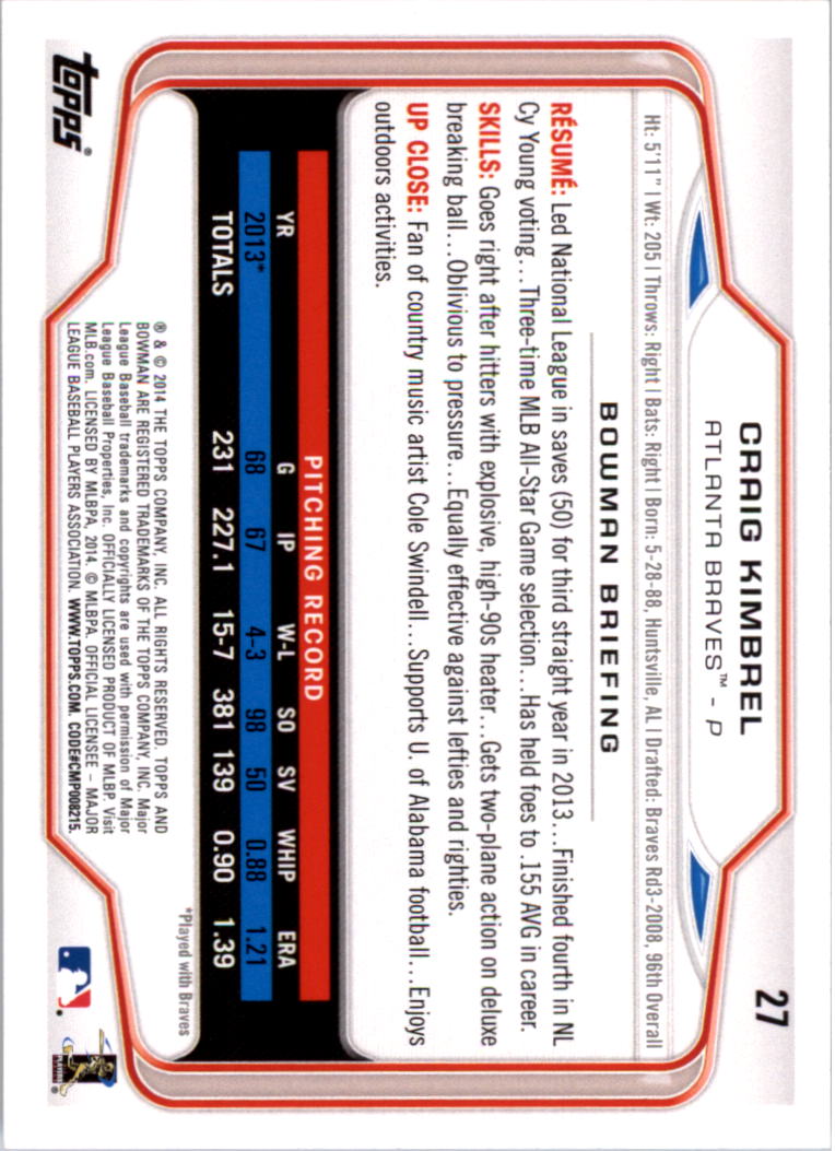 A0983- 2014 Bowman Hometown Baseball Card #s 1-220 -You Pick- 15+ FREE US SHIP - Picture 43 of 359