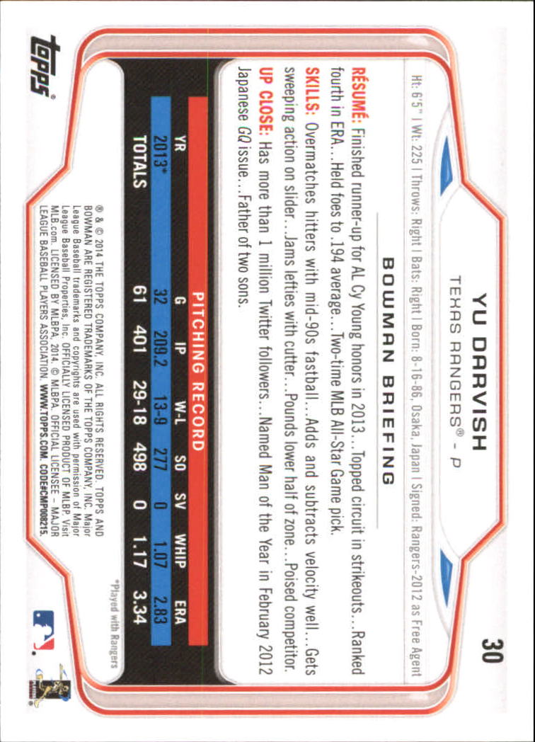 A0983- 2014 Bowman Hometown Baseball Card #s 1-220 -You Pick- 15+ FREE US SHIP - Picture 47 of 359