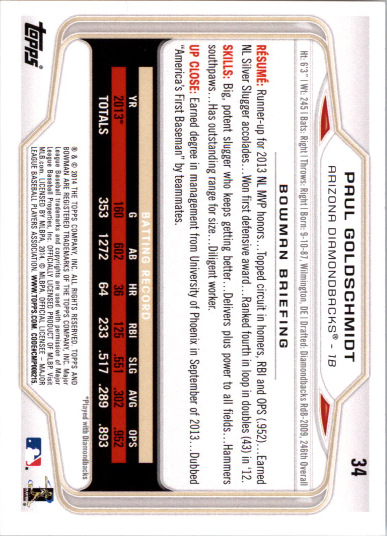 A0983- 2014 Bowman Hometown Baseball Card #s 1-220 -You Pick- 15+ FREE US SHIP - Picture 55 of 359