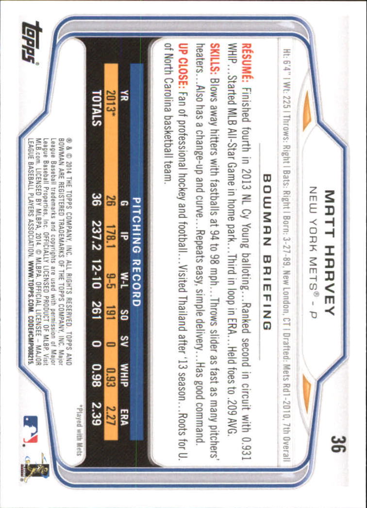 A0983- 2014 Bowman Hometown Baseball Card #s 1-220 -You Pick- 15+ FREE US SHIP - Picture 59 of 359