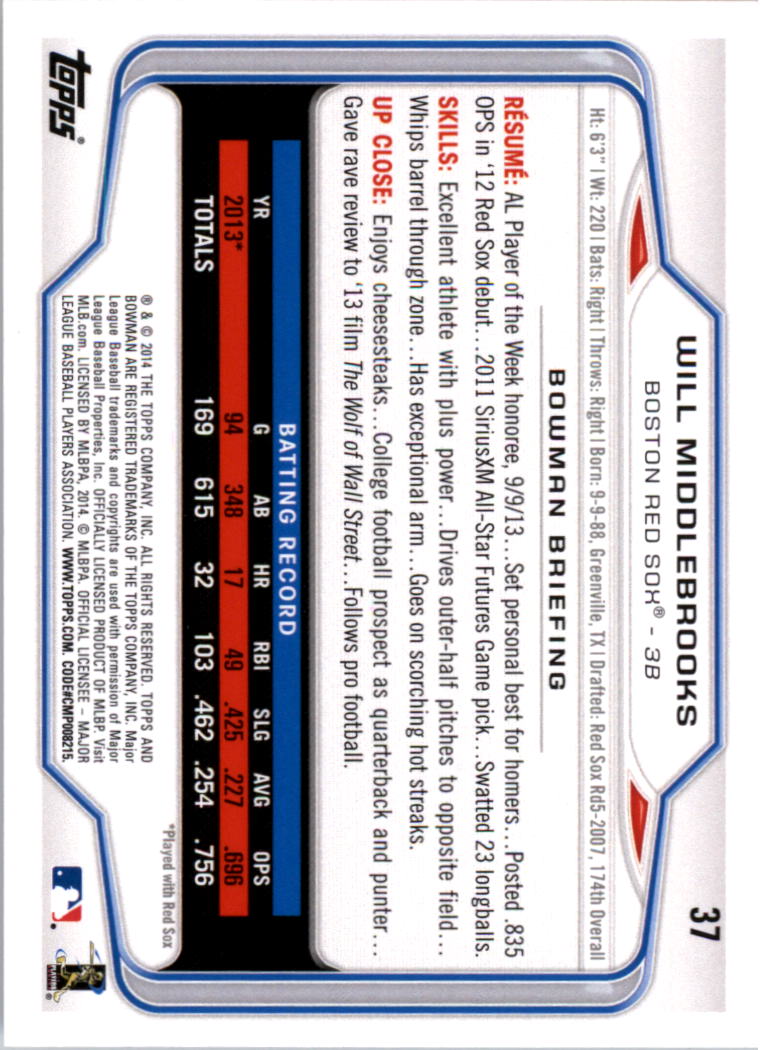 A0983- 2014 Bowman Hometown Baseball Card #s 1-220 -You Pick- 15+ FREE US SHIP - Picture 61 of 359