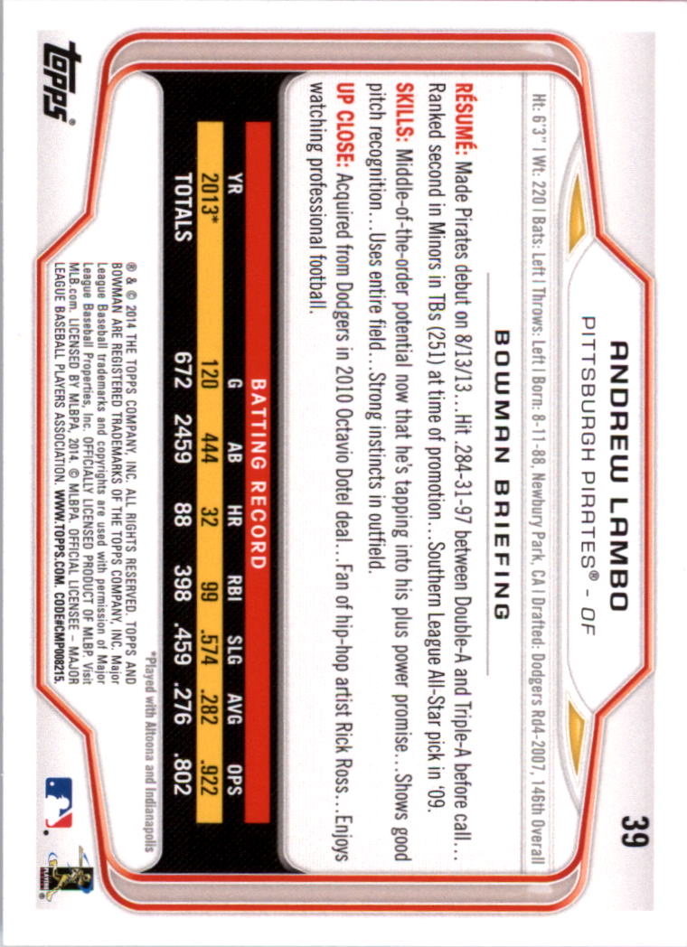 A0983- 2014 Bowman Hometown Baseball Card #s 1-220 -You Pick- 15+ FREE US SHIP - Picture 65 of 359