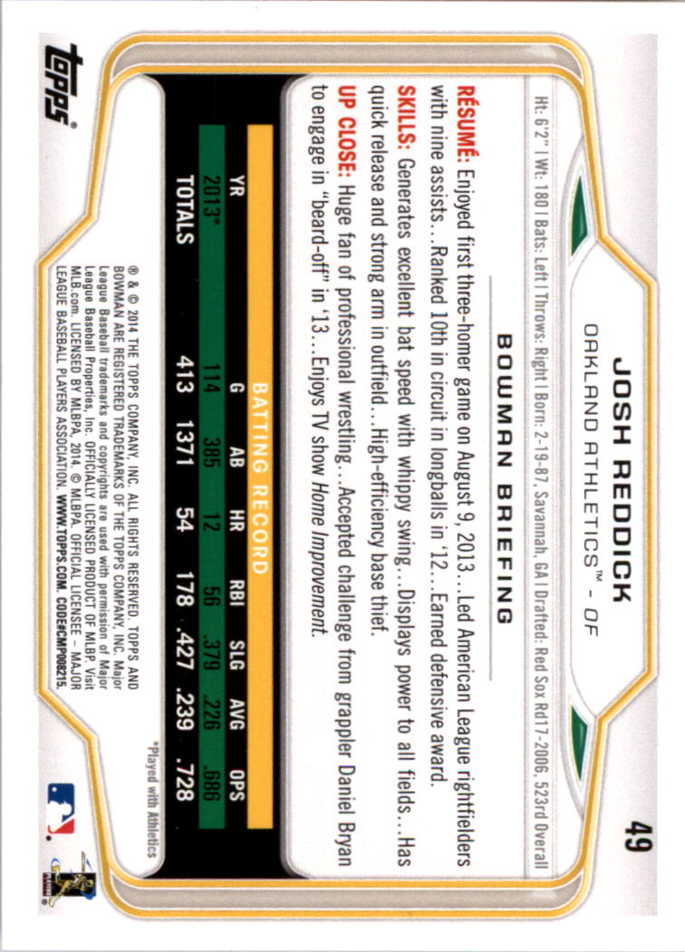 A0983- 2014 Bowman Hometown Baseball Card #s 1-220 -You Pick- 15+ FREE US SHIP - Picture 81 of 359