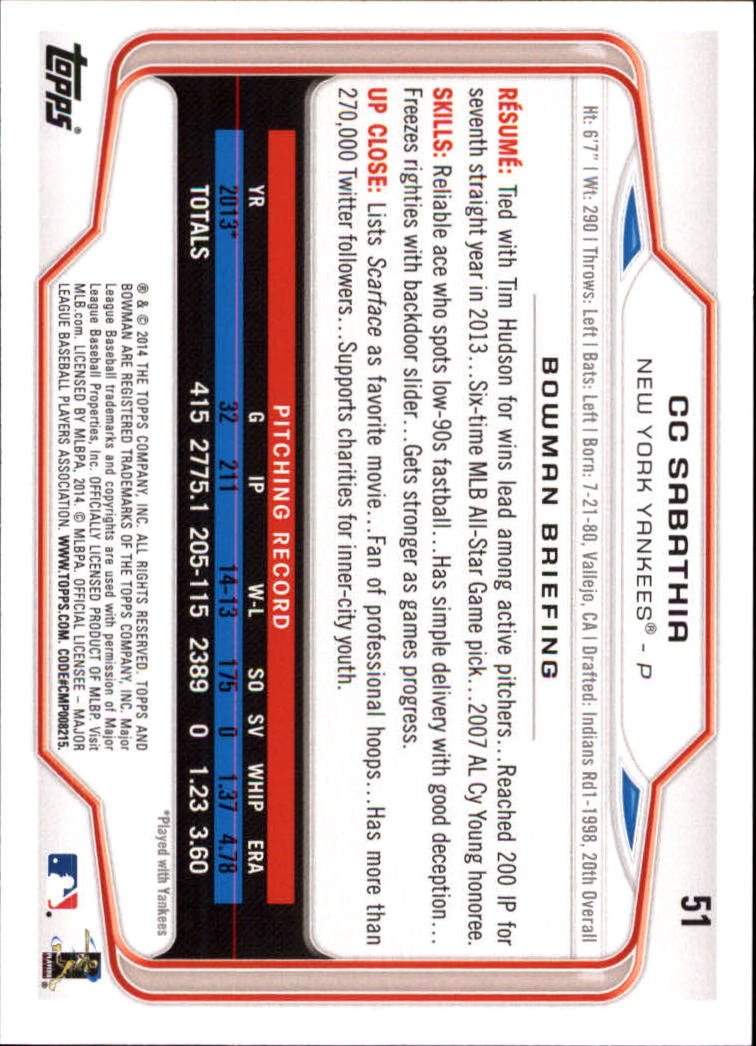 A0983- 2014 Bowman Hometown Baseball Card #s 1-220 -You Pick- 15+ FREE US SHIP - Picture 85 of 359