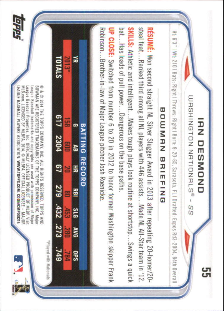 A0983- 2014 Bowman Hometown Baseball Card #s 1-220 -You Pick- 15+ FREE US SHIP - Picture 93 of 359