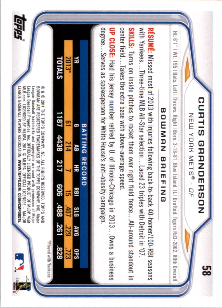 A0983- 2014 Bowman Hometown Baseball Card #s 1-220 -You Pick- 15+ FREE US SHIP - Picture 99 of 359