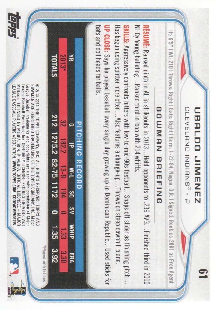 A0983- 2014 Bowman Hometown Baseball Card #s 1-220 -You Pick- 15+ FREE US SHIP - Picture 105 of 359
