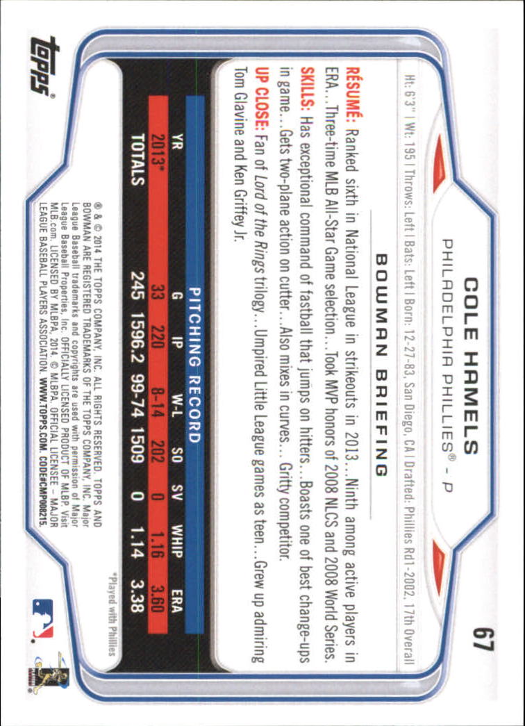 A0983- 2014 Bowman Hometown Baseball Card #s 1-220 -You Pick- 15+ FREE US SHIP - Picture 117 of 359