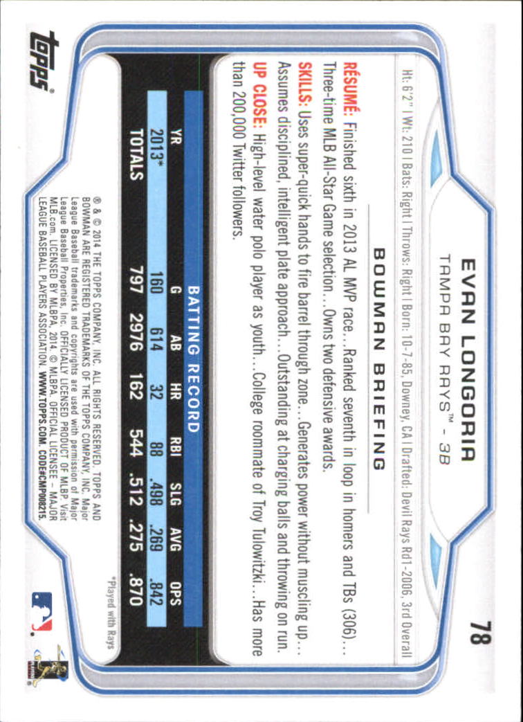 A0983- 2014 Bowman Hometown Baseball Card #s 1-220 -You Pick- 15+ FREE US SHIP - Picture 131 of 359
