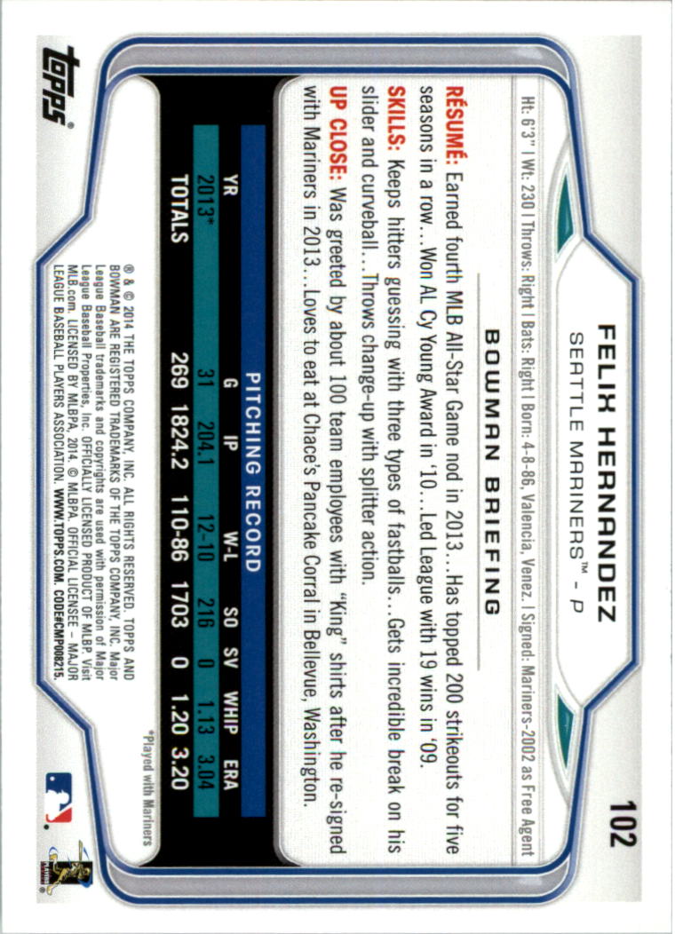 A0983- 2014 Bowman Hometown Baseball Card #s 1-220 -You Pick- 15+ FREE US SHIP - Picture 167 of 359