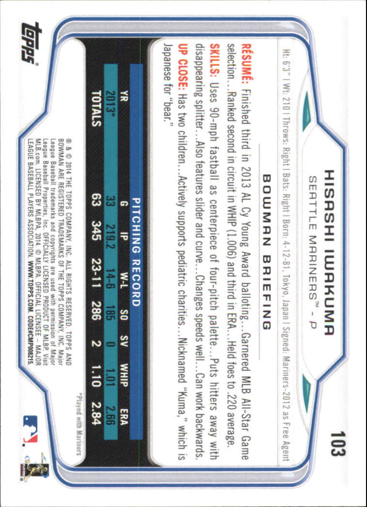 A0983- 2014 Bowman Hometown Baseball Card #s 1-220 -You Pick- 15+ FREE US SHIP - Picture 169 of 359