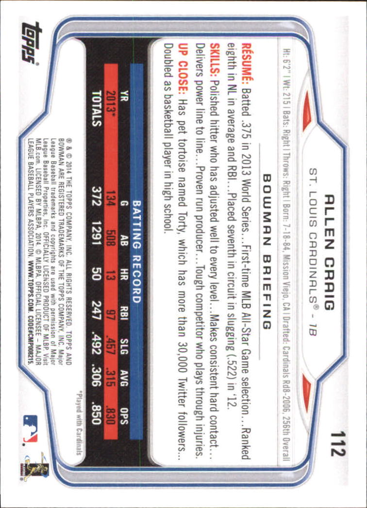A0983- 2014 Bowman Hometown Baseball Card #s 1-220 -You Pick- 15+ FREE US SHIP - Picture 181 of 359