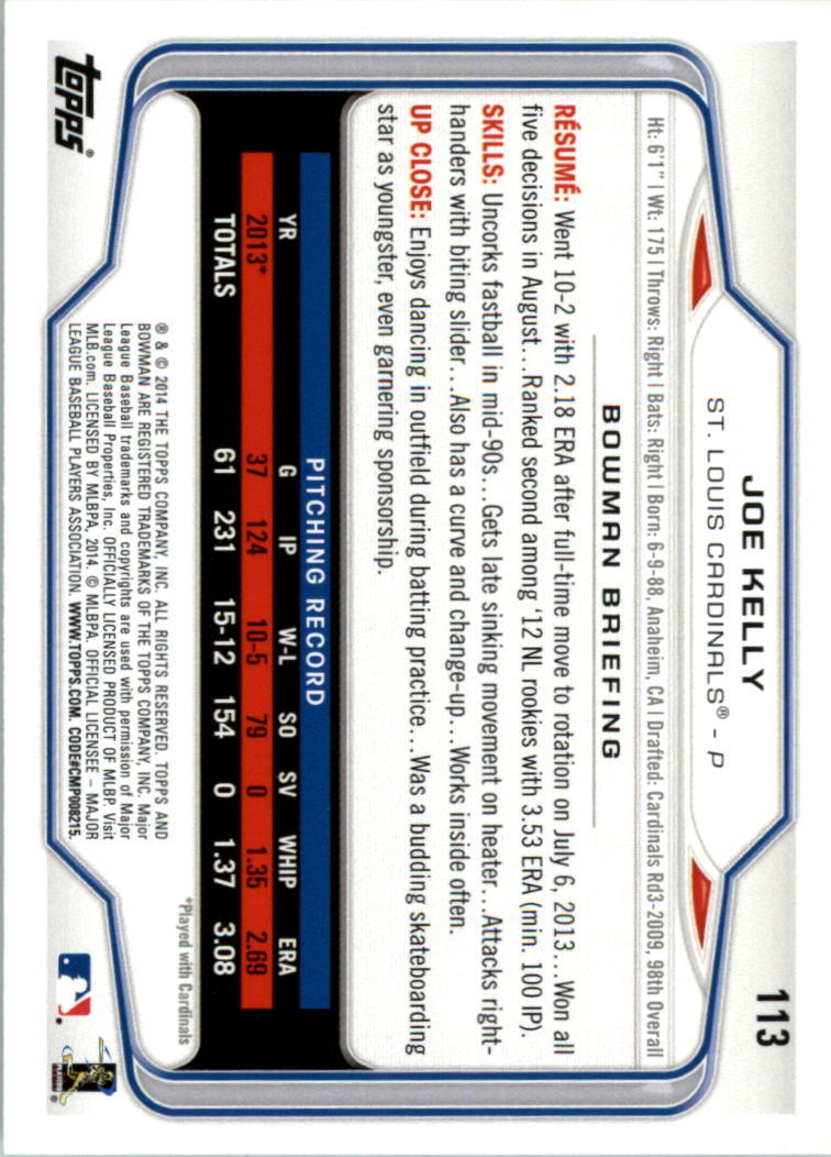 A0983- 2014 Bowman Hometown Baseball Card #s 1-220 -You Pick- 15+ FREE US SHIP - Picture 183 of 359