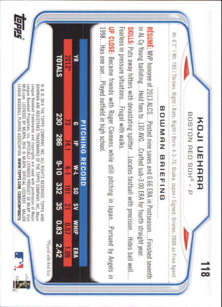 A0983- 2014 Bowman Hometown Baseball Card #s 1-220 -You Pick- 15+ FREE US SHIP - Picture 189 of 359