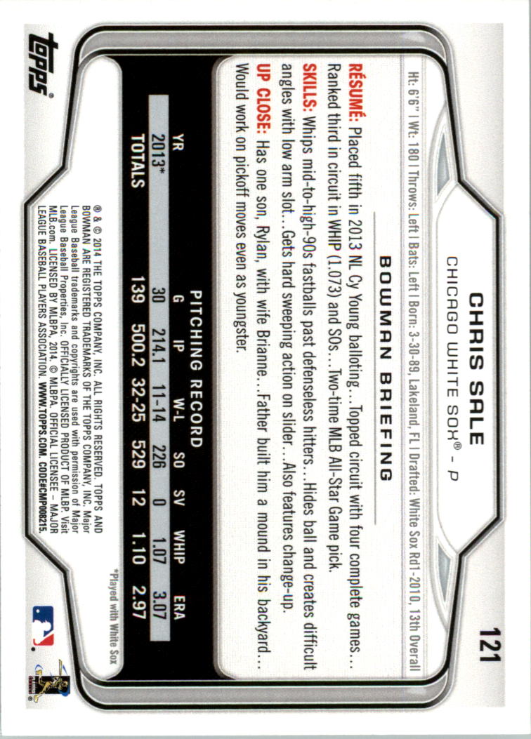 A0983- 2014 Bowman Hometown Baseball Card #s 1-220 -You Pick- 15+ FREE US SHIP - Picture 194 of 359
