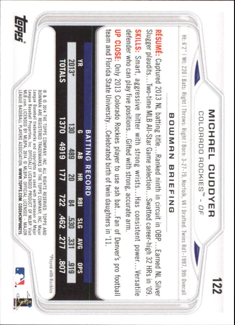 A0983- 2014 Bowman Hometown Baseball Card #s 1-220 -You Pick- 15+ FREE US SHIP - Picture 196 of 359