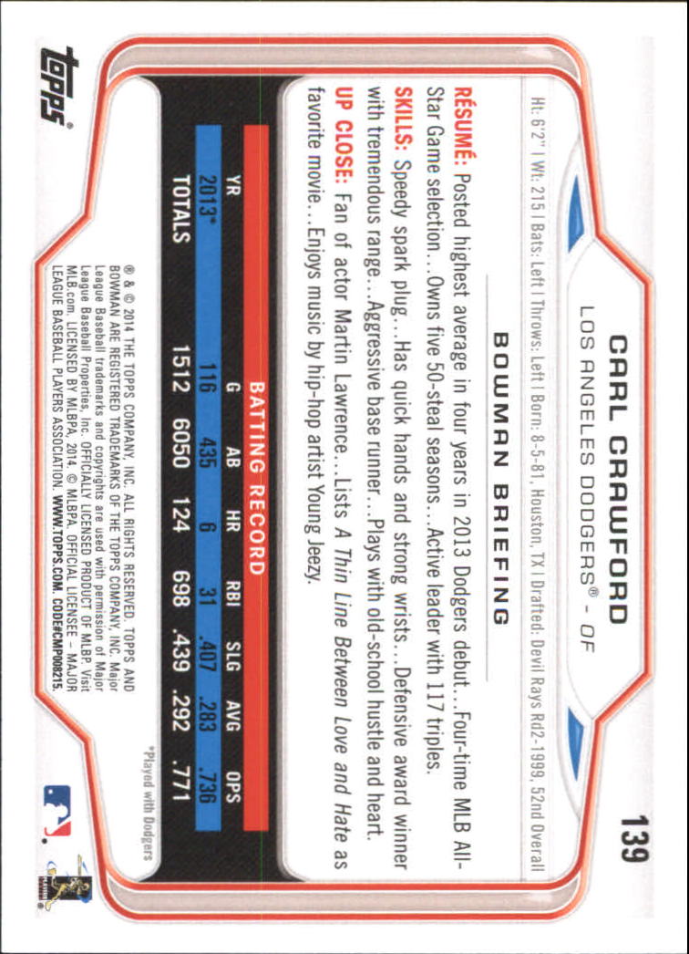 A0983- 2014 Bowman Hometown Baseball Card #s 1-220 -You Pick- 15+ FREE US SHIP - Picture 227 of 359