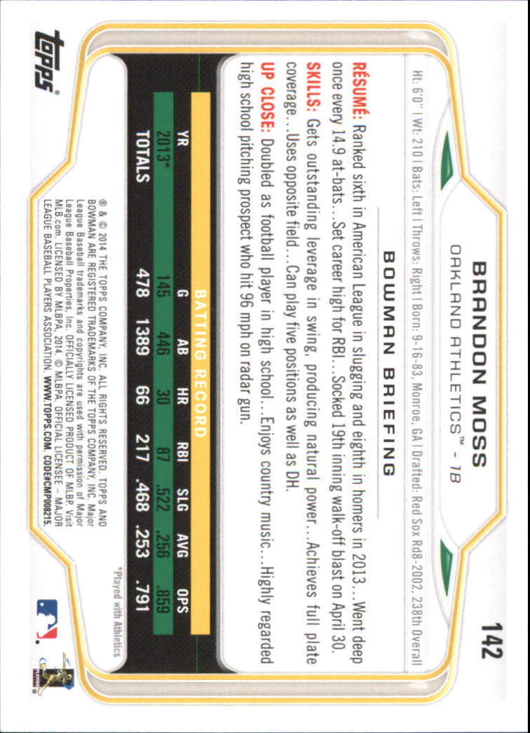 A0983- 2014 Bowman Hometown Baseball Card #s 1-220 -You Pick- 15+ FREE US SHIP - Picture 231 of 359