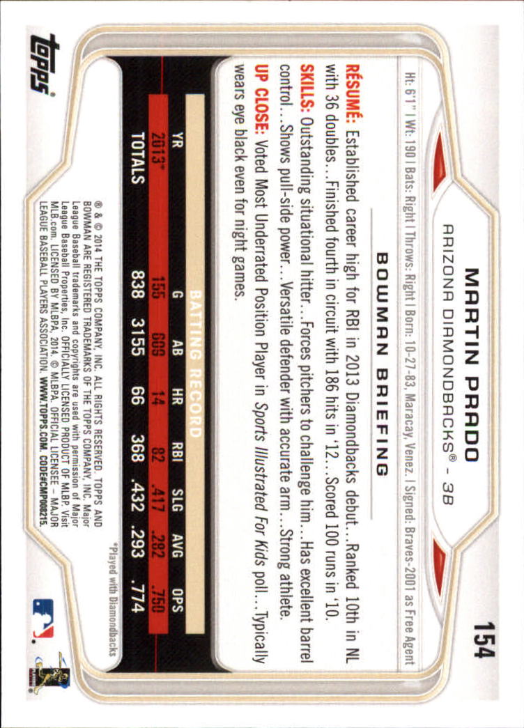 A0983- 2014 Bowman Hometown Baseball Card #s 1-220 -You Pick- 15+ FREE US SHIP - Picture 250 of 359