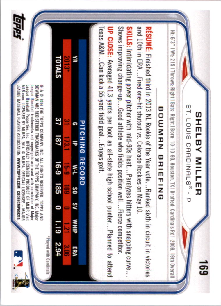 A0983- 2014 Bowman Hometown Baseball Card #s 1-220 -You Pick- 15+ FREE US SHIP - Picture 272 of 359