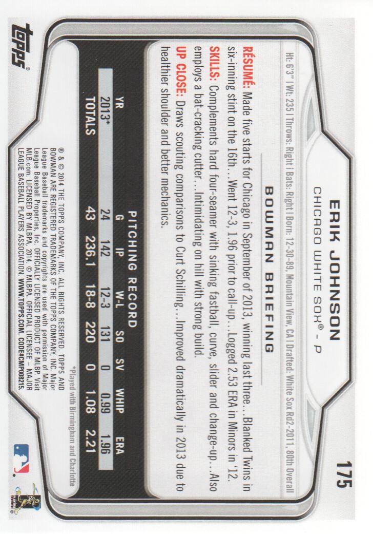 A0983- 2014 Bowman Hometown Baseball Card #s 1-220 -You Pick- 15+ FREE US SHIP - Picture 283 of 359
