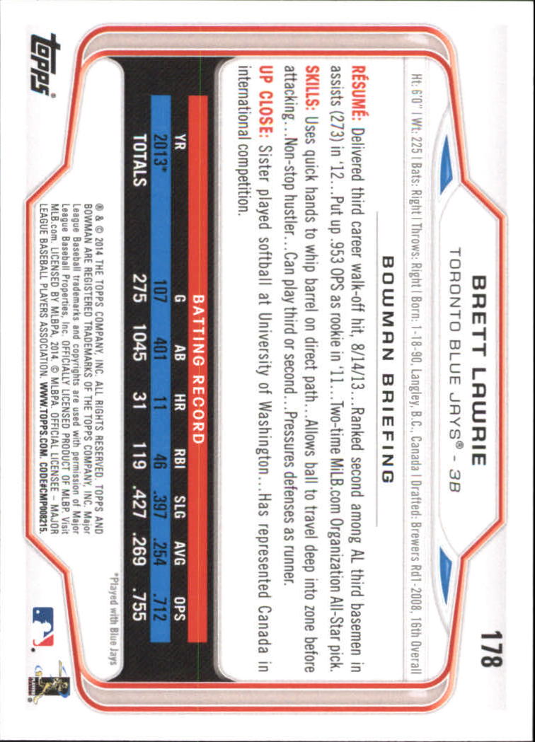 A0983- 2014 Bowman Hometown Baseball Card #s 1-220 -You Pick- 15+ FREE US SHIP - Picture 285 of 359